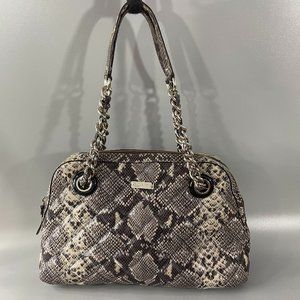Kate Spade Snake Print Shoulder Bag - Black and Cream